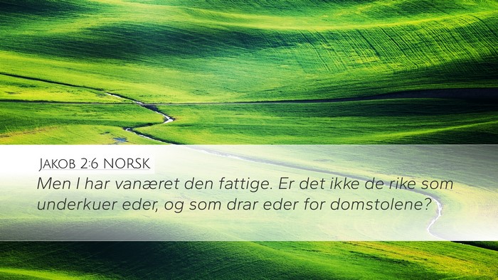 Jakob 2:6 NORSK Bible Verse Image