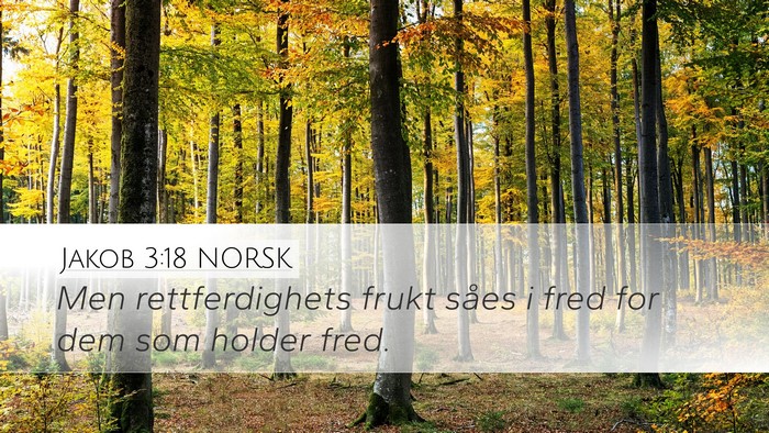 Jakob 3:18 NORSK Bible Verse Image