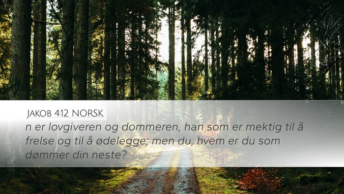Jakob 4:12 NORSK Bible Verse Image
