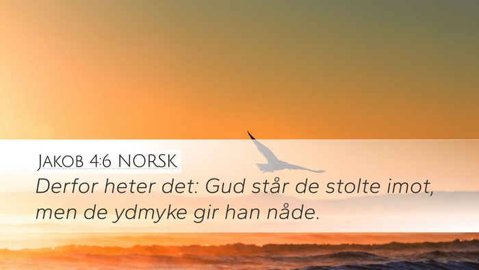Jakob 4:6 NORSK Bible Verse Image