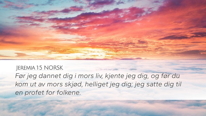 Jeremia 1:5 NORSK Bible Verse Image