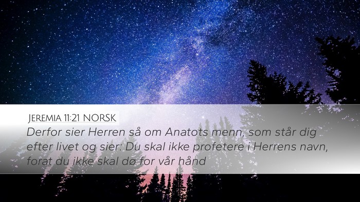 Jeremia 11:21 NORSK Bible Verse Image