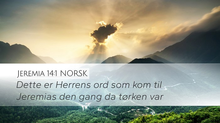 Jeremia 14:1 NORSK Bible Verse Image