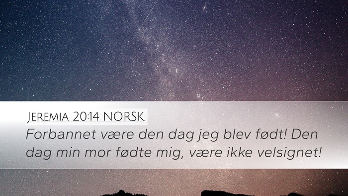 Jeremia 20:14 NORSK Bible Verse Image