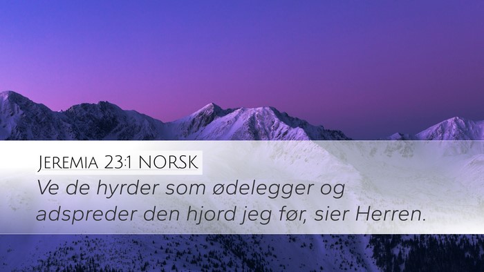 Jeremia 23:1 NORSK Bible Verse Image