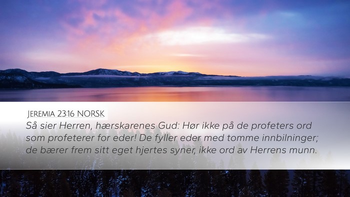 Jeremia 23:16 NORSK Bible Verse Image