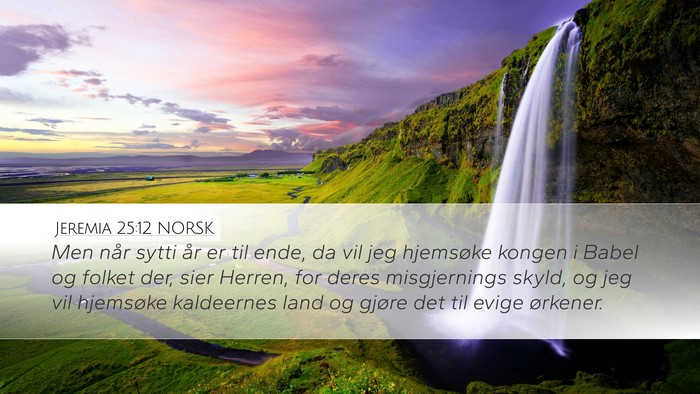 Jeremia 25:12 NORSK Bible Verse Image