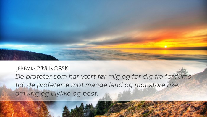 Jeremia 28:8 NORSK Bible Verse Image