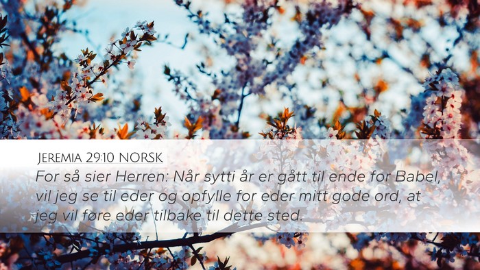Jeremia 29:10 NORSK Bible Verse Image