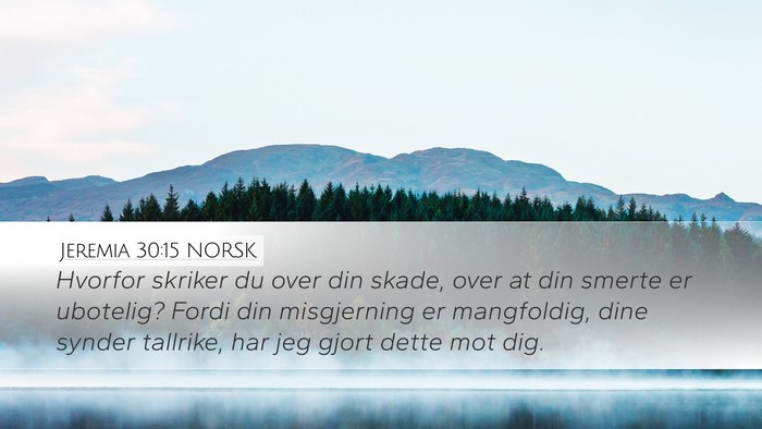 Jeremia 30:15 NORSK Bible Verse Image