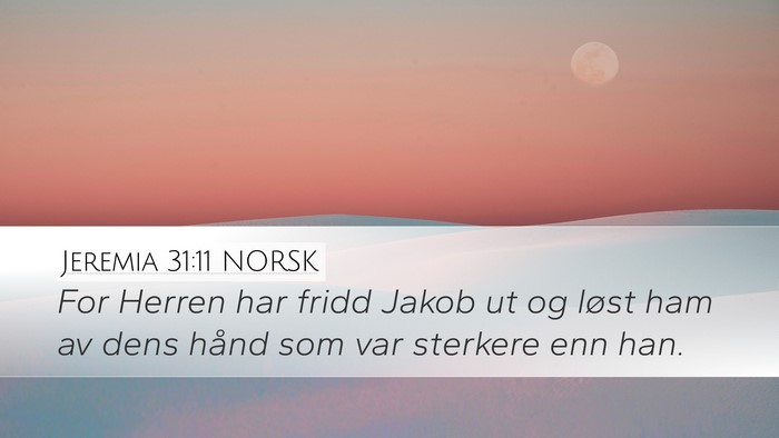 Jeremia 31:11 NORSK Bible Verse Image