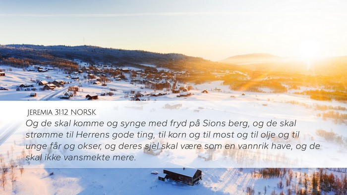 Jeremia 31:12 NORSK Bible Verse Image