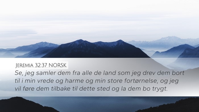 Jeremia 32:37 NORSK Bible Verse Image