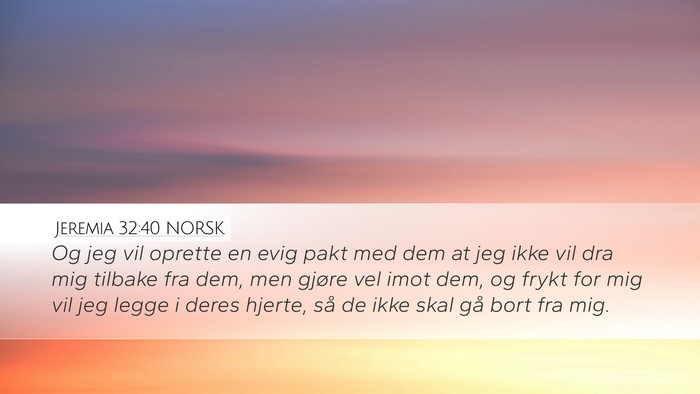 Jeremia 32:40 NORSK Bible Verse Image