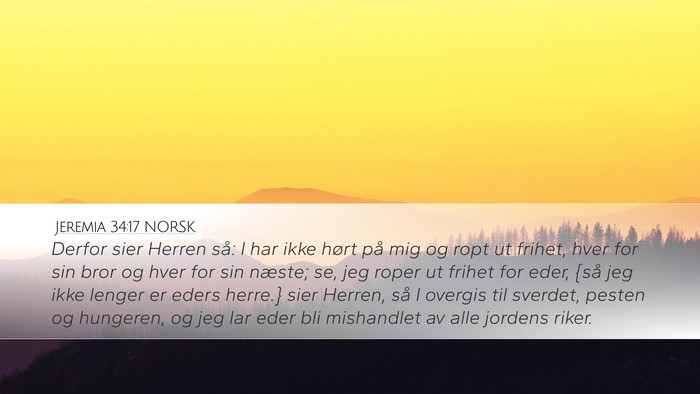 Jeremia 34:17 NORSK Bible Verse Image