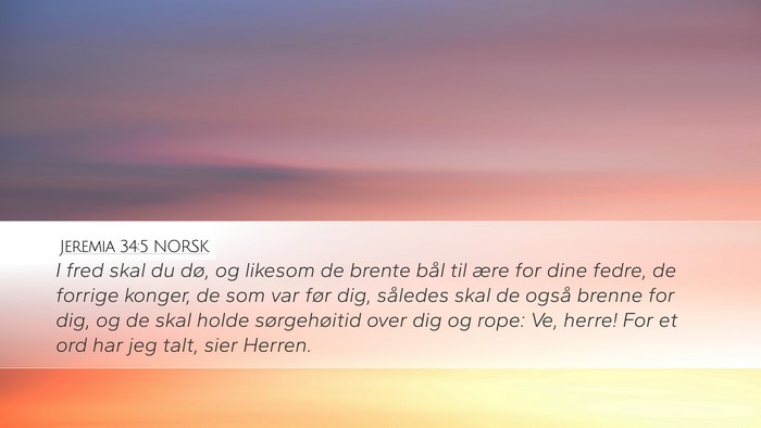 Jeremia 34:5 NORSK Bible Verse Image