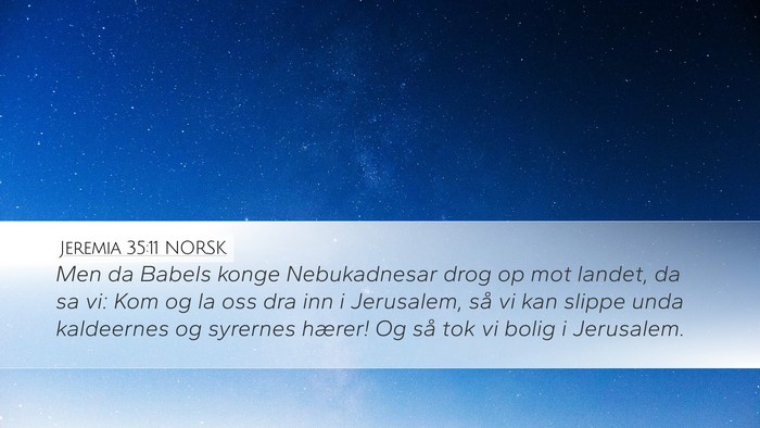 Jeremia 35:11 NORSK Bible Verse Image
