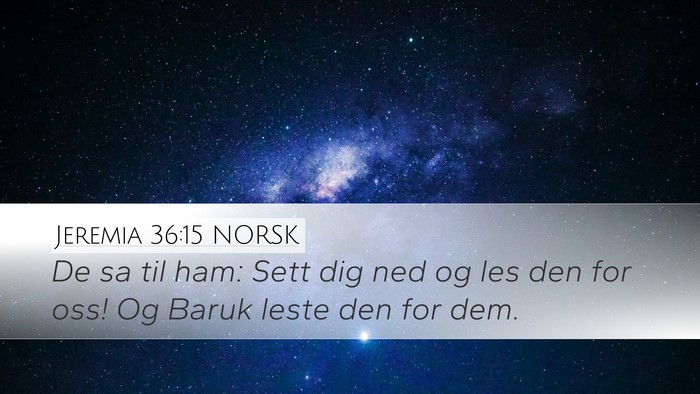 Jeremia 36:15 NORSK Bible Verse Image