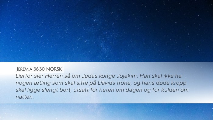 Jeremia 36:30 NORSK Bible Verse Image