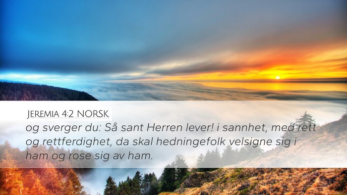Jeremia 4:2 NORSK Bible Verse Image