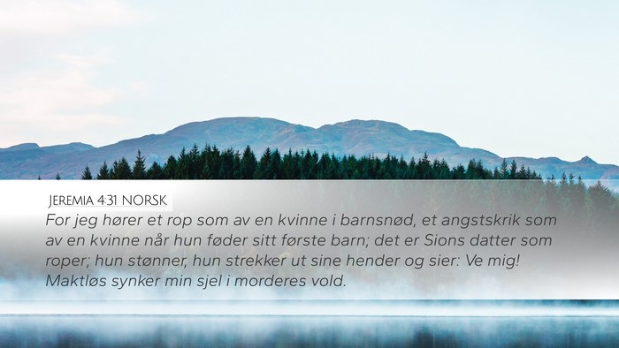 Jeremia 4:31 NORSK Bible Verse Image