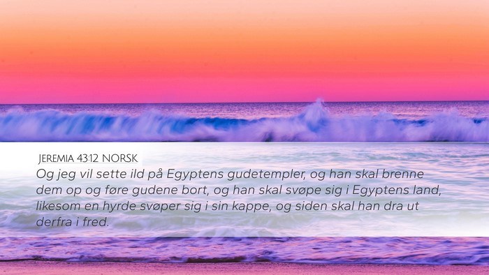 Jeremia 43:12 NORSK Bible Verse Image