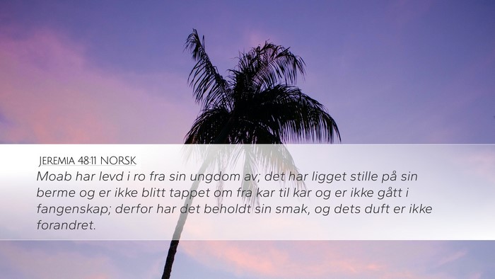 Jeremia 48:11 NORSK Bible Verse Image