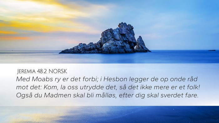 Jeremia 48:2 NORSK Bible Verse Image