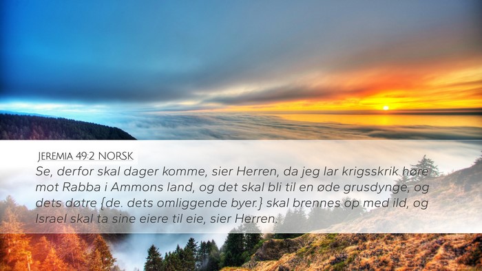 Jeremia 49:2 NORSK Bible Verse Image