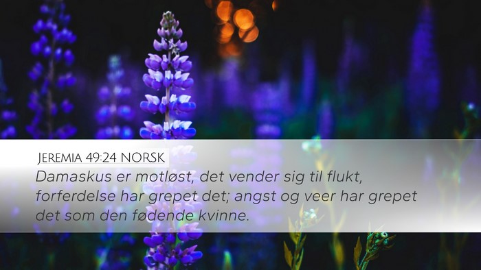 Jeremia 49:24 NORSK Bible Verse Image