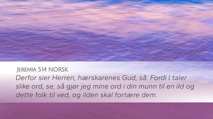 Jeremia 5:14 NORSK Bible Verse Image