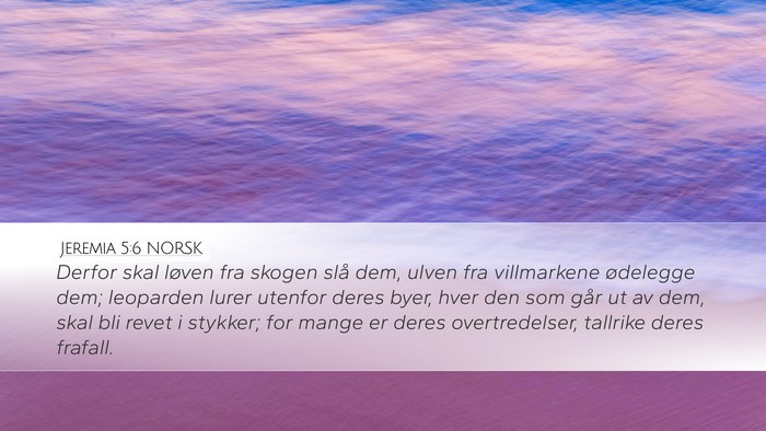 Jeremia 5:6 NORSK Bible Verse Image