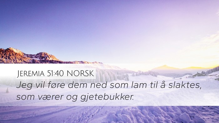 Jeremia 51:40 NORSK Bible Verse Image