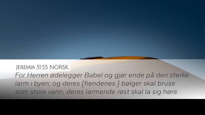 Jeremia 51:55 NORSK Bible Verse Image