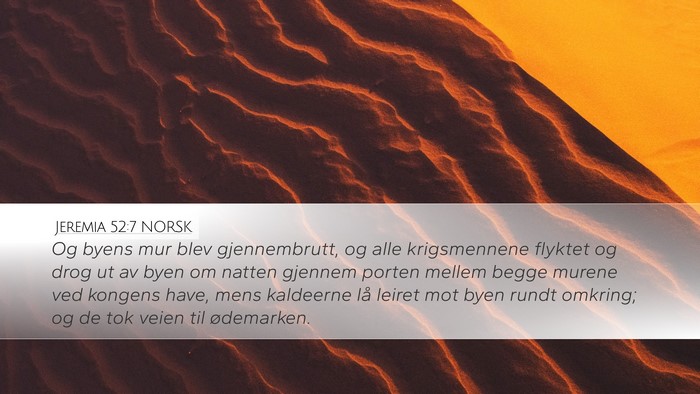 Jeremia 52:7 NORSK Bible Verse Image