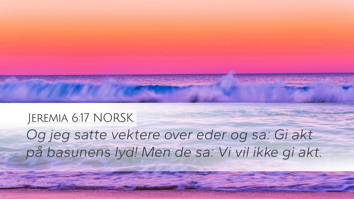 Jeremia 6:17 NORSK Bible Verse Image