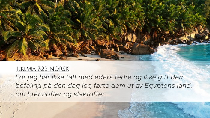 Jeremia 7:22 NORSK Bible Verse Image