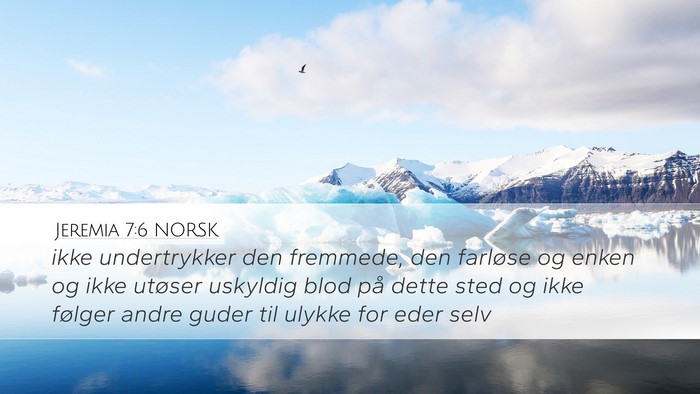 Jeremia 7:6 NORSK Bible Verse Image