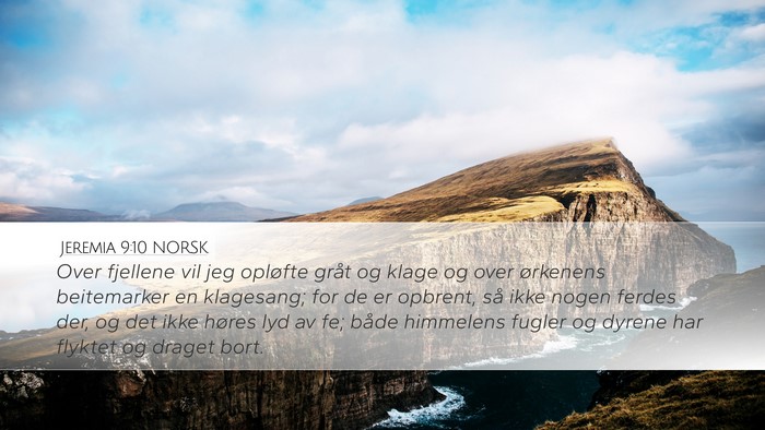 Jeremia 9:10 NORSK Bible Verse Image