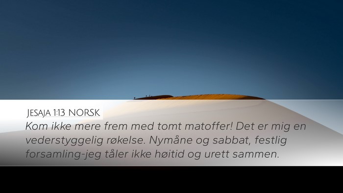 Jesaja 1:13 NORSK Bible Verse Image