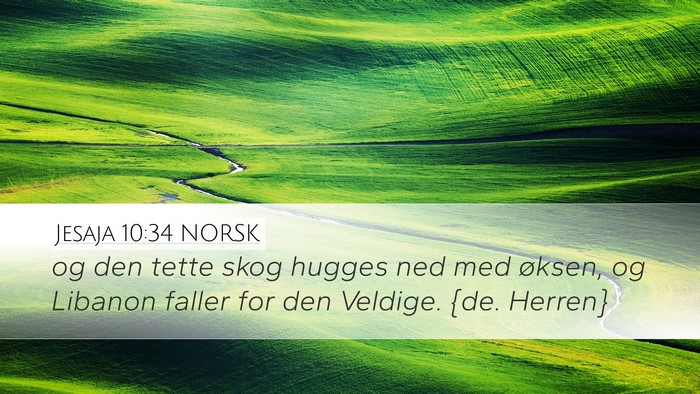 Jesaja 10:34 NORSK Bible Verse Image