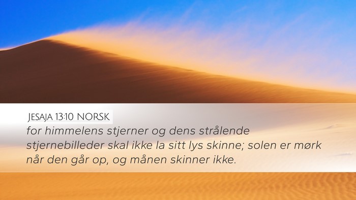 Jesaja 13:10 NORSK Bible Verse Image