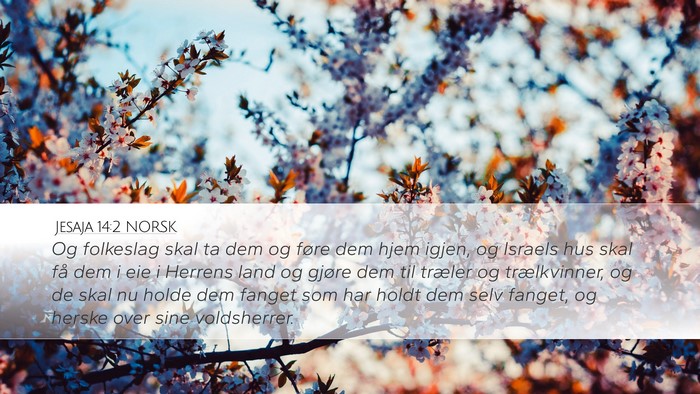 Jesaja 14:2 NORSK Bible Verse Image
