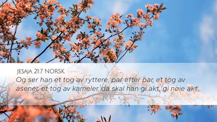 Jesaja 21:7 NORSK Bible Verse Image