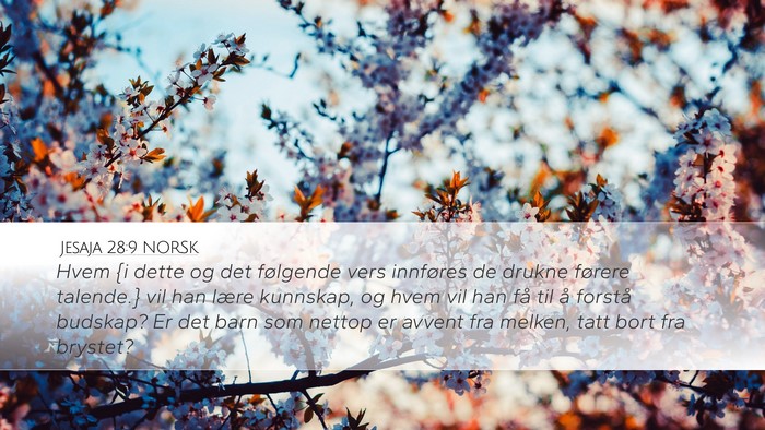 Jesaja 28:9 NORSK Bible Verse Image
