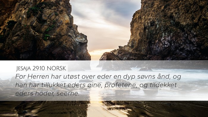 Jesaja 29:10 NORSK Bible Verse Image