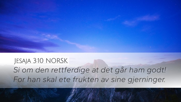 Jesaja 3:10 NORSK Bible Verse Image