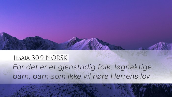 Jesaja 30:9 NORSK Bible Verse Image