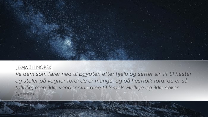 Jesaja 31:1 NORSK Bible Verse Image