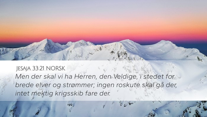 Jesaja 33:21 NORSK Bible Verse Image